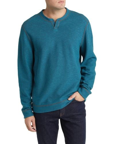 Tommy Bahama Fliprider Abaco Reversible Cotton Sweatshirt - Blue