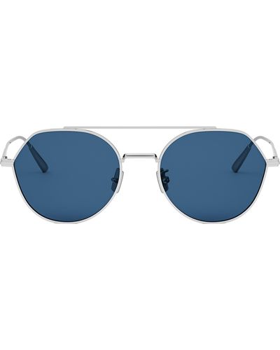 Dior 'blacksuit R6u 54mm Geometric Sunglasses - Blue