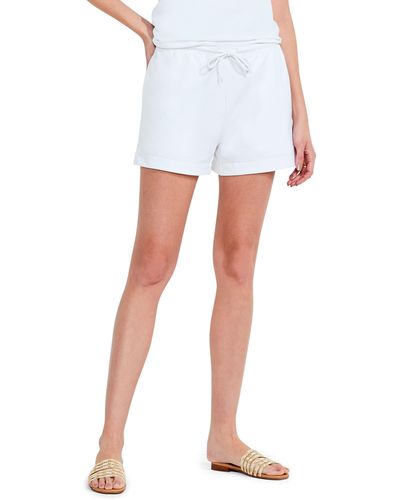 NZT by NIC+ZOE Nzt By Nic+zoe Cotton Blend French Terry Shorts - White