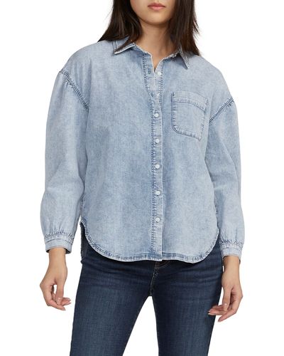 Jag Jeans Relaxed Denim Button-up Shirt - Blue