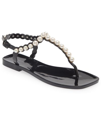 Jeffrey Campbell Pearlesque Imitation Pearl Ankle Strap Sandal - Multicolor