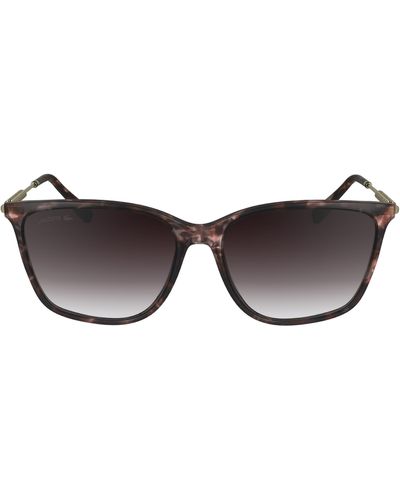 Lacoste Premium Heritage 57mm Gradient Rectangular Sunglasses - Multicolor