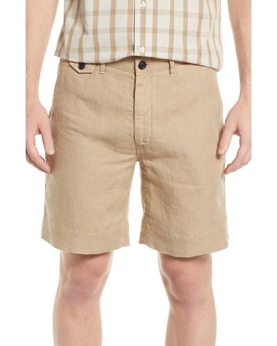 Billy Reid Moore Linen Shorts - Natural