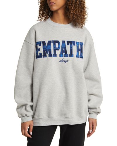 The Mayfair Group Empathy Always Graphic Sweatshirt - Gray