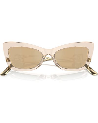 Dolce & Gabbana 55mm Cat Eye Sunglasses - Natural