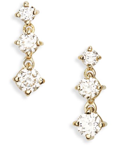 Lana Jewelry Solo Diamond Charm Stud Earrings - Metallic