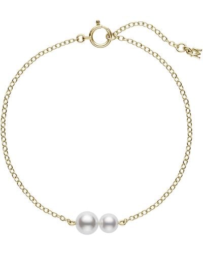 Mikimoto Cultured Pearl Station Bracelet - White