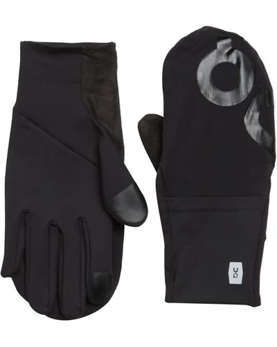 On Shoes Weather Cvertible Running Gloves - Black