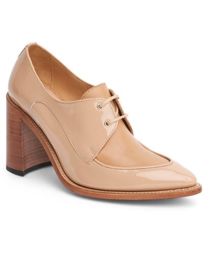 The Office Of Angela Scott Miss Cleo Pointed Toe Loafer Pump - Natural