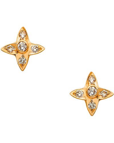 Sethi Couture Lumiere Diamond Stud Earrings - Metallic