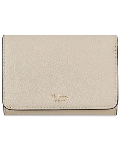 Mulberry Continental Leather Trifold Wallet - Natural