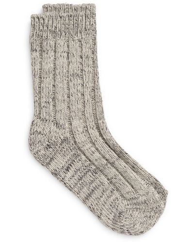 Birkenstock Cotton Twist Crew Socks - Gray