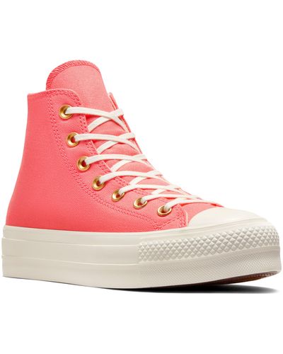 Converse Chuck Taylor All Star Lift Platform High Top Sneaker - Pink