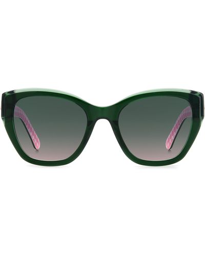 Kate Spade Yolanda 51mm Polarized Gradient Cat Eye Sunglasses - Green