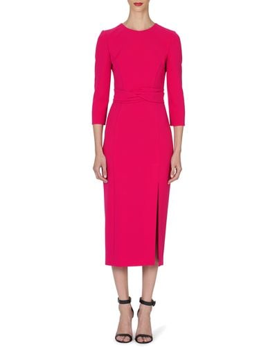 Carolina Herrera Twist Detail Sheath Dress - Pink