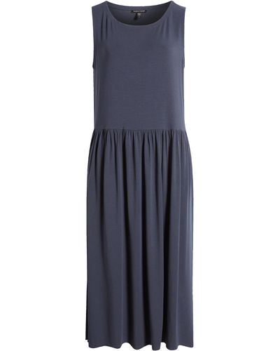 Eileen Fisher Sleeveless Jersey Dress - Blue