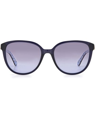 Kate Spade 54mm Vienne Gradient Polarized Cat Eye Sunglasses - Blue