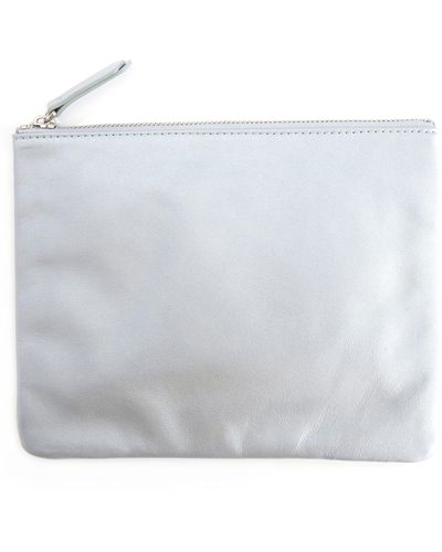 ROYCE New York Leather Travel Pouch - White