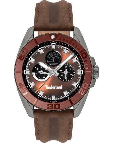 Timberland Fairhill Multifunction Leather Strap Watch - Multicolor