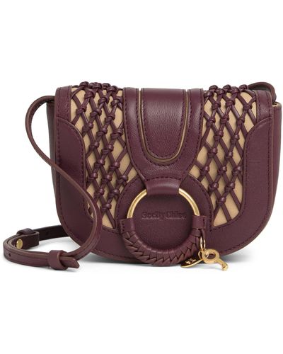 See By Chloé Mini Hana Leather Shoulder Bag - Purple