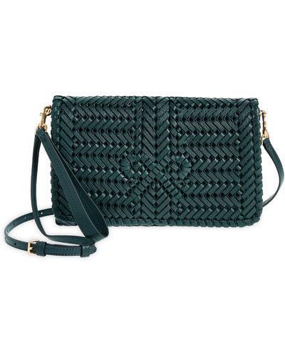 Anya Hindmarch Neeson Tassel Woven Leather Crossbody Bag - Green