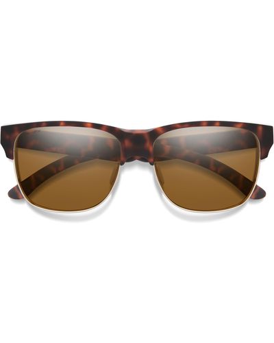 Smith Lowdown Split 56mm Chromapoptm Polarized Square Sunglasses - Brown