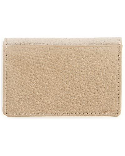 ROYCE New York Leather Card Case - Natural