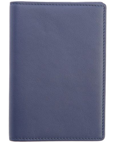 ROYCE New York Personalized Rfid Leather Card Case - Blue