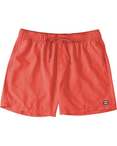 Billabong All Day Layback Swim Trunks - Red