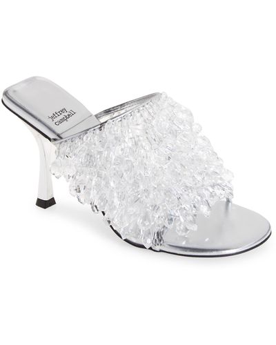 Jeffrey Campbell Crystlz Mule - White