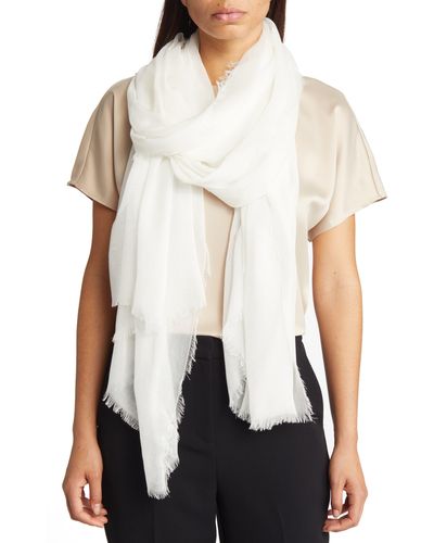 Nordstrom Modal & Silk Scarf - White