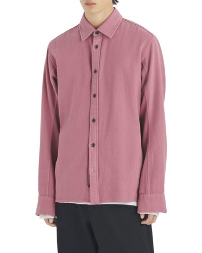 Rag & Bone Austin Oversize Heavy Twill Button-up Shirt - Pink