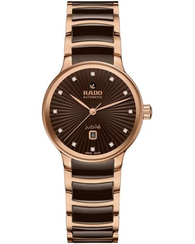 Rado Centrix Automatic Diamond Bracelet Watch - Brown