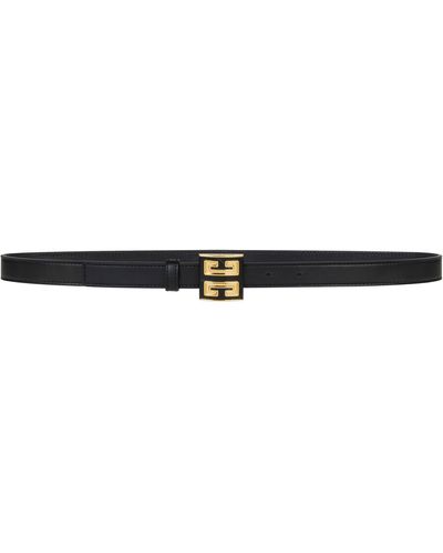 Givenchy 4g Buckle Leather Belt - Black