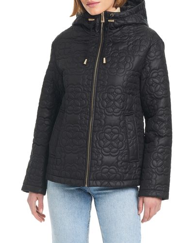 Kate Spade Quilts Hooded Jacket - Black