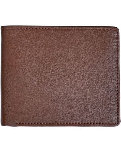 ROYCE New York Rfid Leather Bifold Wallet - Brown