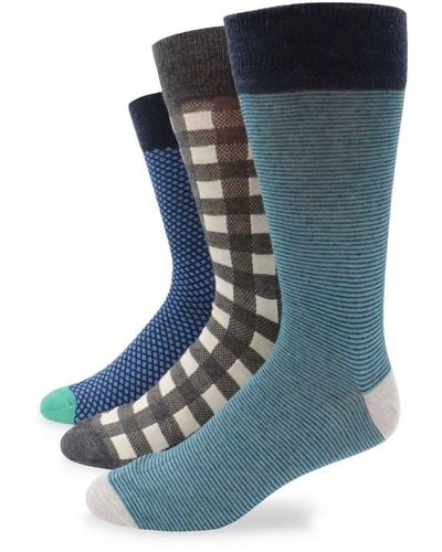 Lorenzo Uomo 3-pack Assorted Socks - Blue