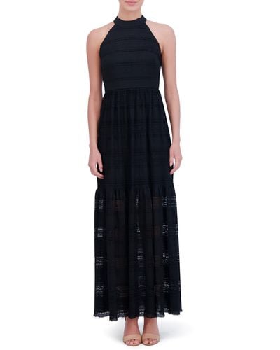 Eliza J Lace Inset Maxi Dress - Black