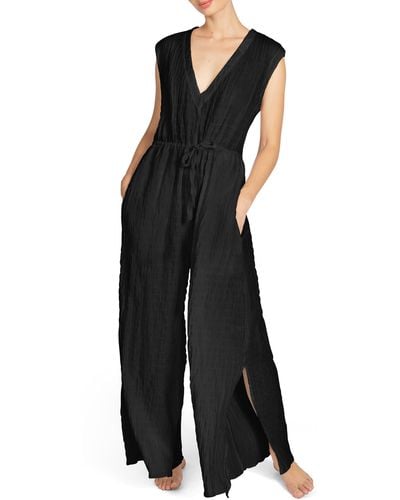 Robin Piccone Fiona Cover-up Jumpsuit - Black