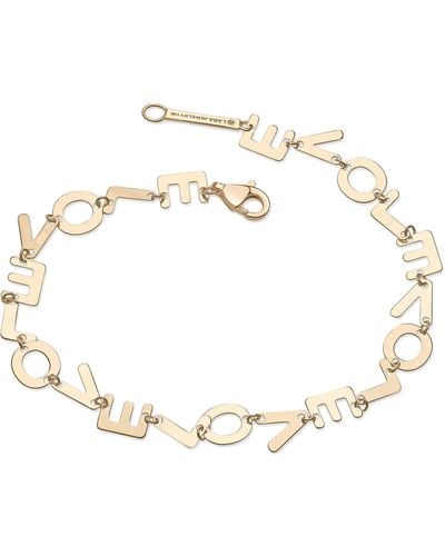 Lana Jewelry Laser Love Chain Bracelet - White
