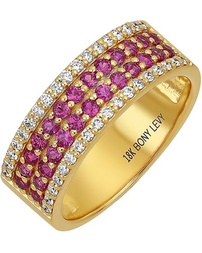 Bony Levy El Mar Ruby & Diamond Wide Ring - Multicolor