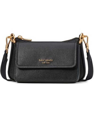 kate spade new york morgan racing stripe double up canvas & leather  crossbody bag, Nordstrom in 2023