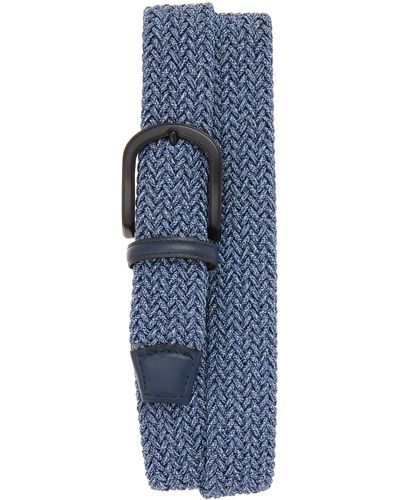 Torino Braided Mélange Belts - Blue