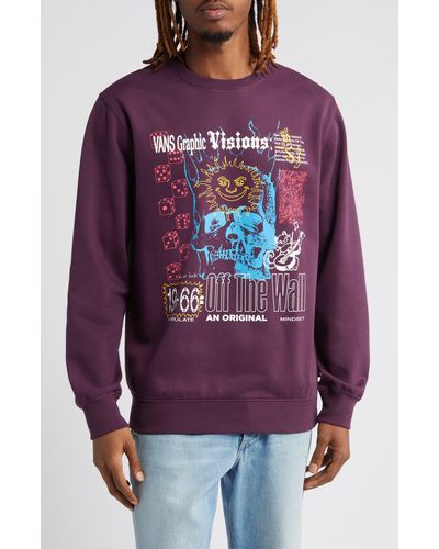 Vans Visions Graphic Sweatshirt - Purple
