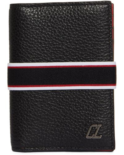 Christian Louboutin F. A.v. Fique A Vontade Vertical Leather Wallet - Black