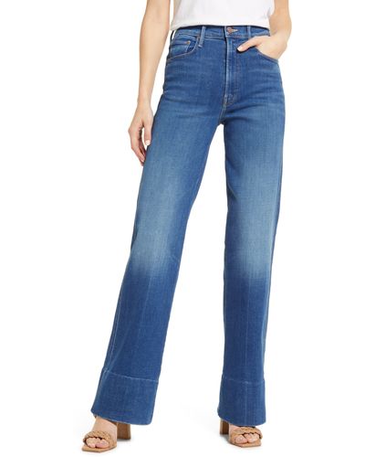 Mother The Tunnel Vision High Waist Wide Leg Jeans - Blue