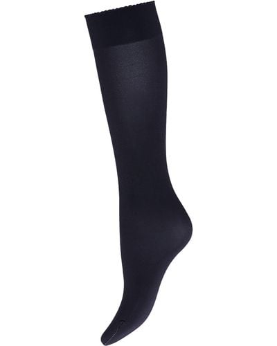 Wolford Velvet De Luxe Knee High Socks - Blue