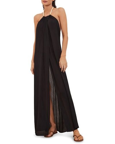 ViX Cloe Halter Cover-up Maxi Dress - Black