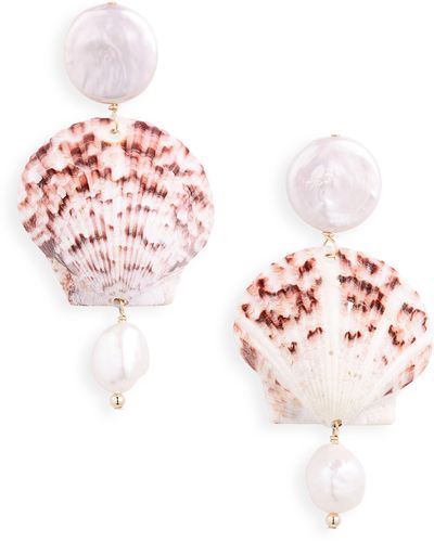 Eliou Éliou Ilha Freshwater Pearl & Drop Earrings At Nordstrom - Pink