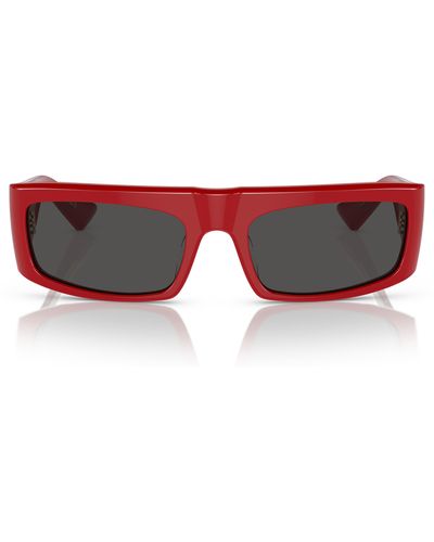 Oliver Peoples X Khaite 1979c 56mm Rectangular Sunglasses - Red